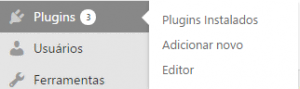 opção de instalar plugins no wordpress