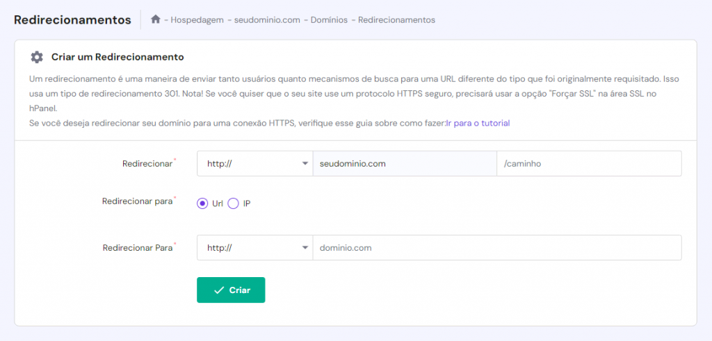 Como corrigir Página com redirecionamento https:// para https