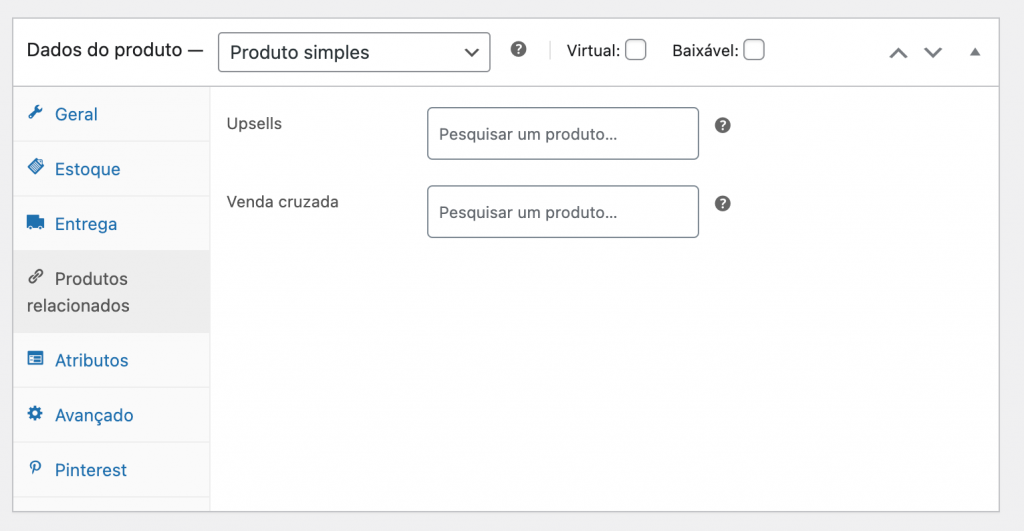 criando produtos no woocommerce