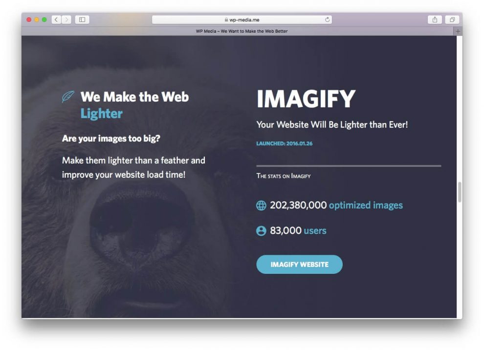 Imagify plugin