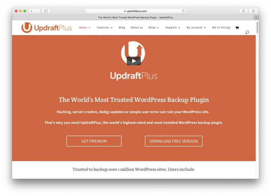 updraftplus plugin