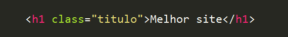 Criando classe título no CSS