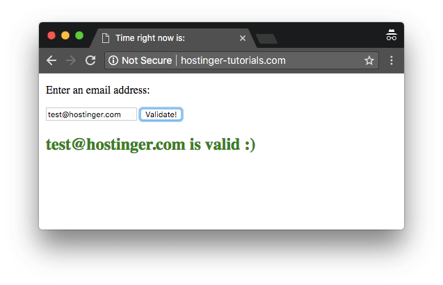 validação correta de e-mail quando se usa JavaScript no HTML