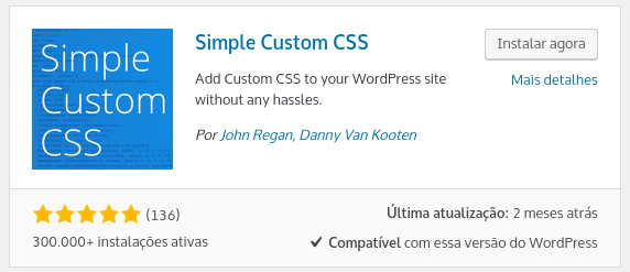 plugin para usar css personalizado