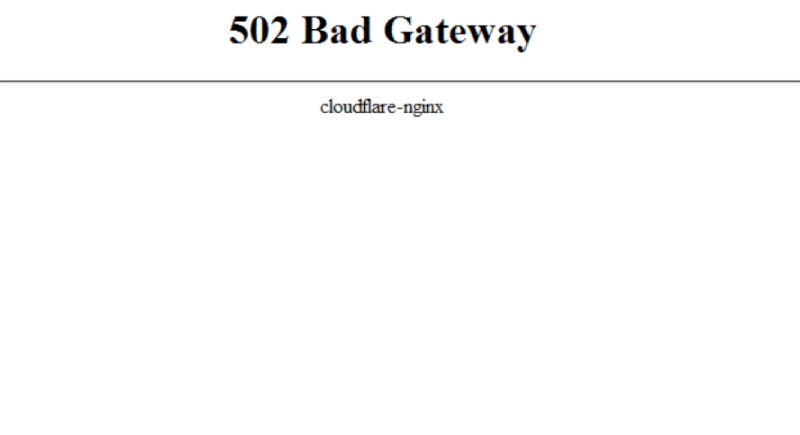 o cloudflare pode ocasionar o erro 502 bad gateway