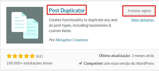 plugin post duplicator no wordpress