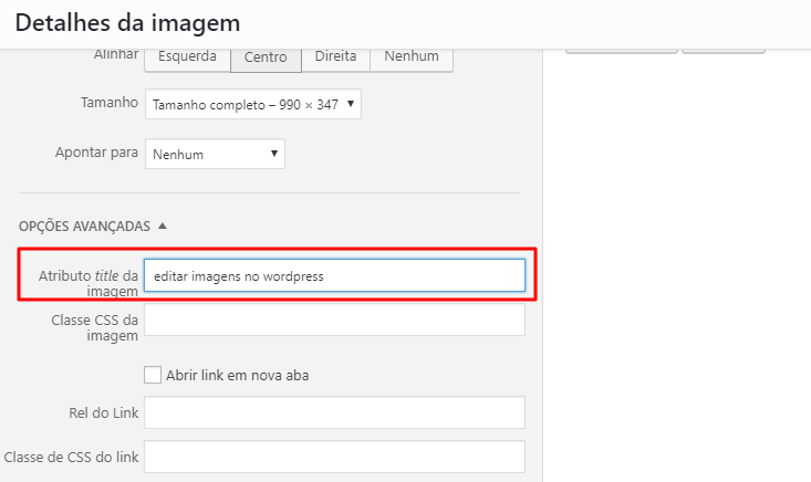atributo title text no wordpress