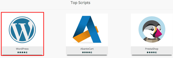 wordpress está entre os melhores scripts no softaculous no painel de controle da hospedagem