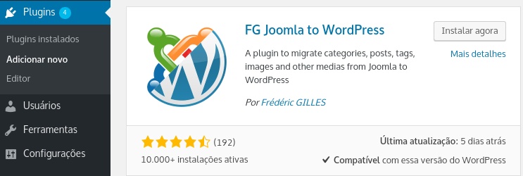 plugin fg joomla to wordpress