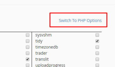 mudando as opções do PHP