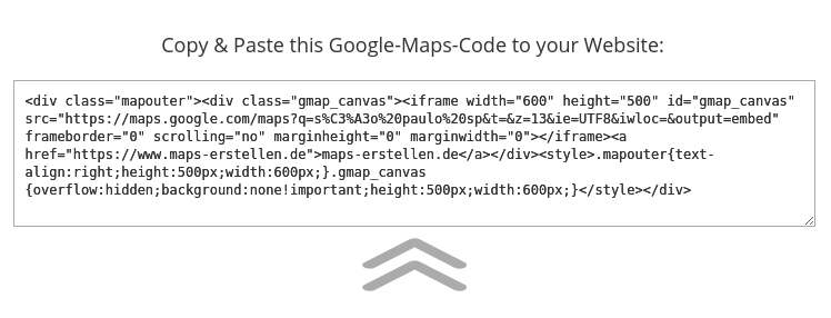 código html para inserir mapas no seu site wordpress com a ferramenta embed google maps