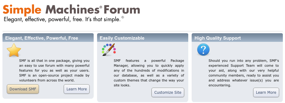 plataforma Simple Machines Forum para fazer uma comunidade na internet