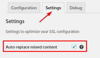 configurações de ssl com plugin