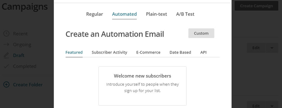 Automatizar email de boas vindas
