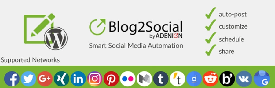 plugin que ajuda como colocar redes sociais no wordpress Blog2social