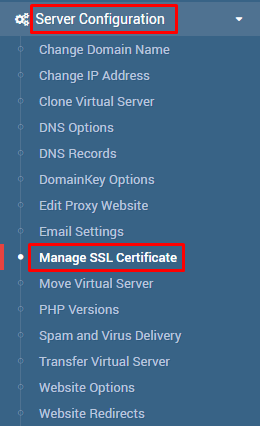 ssl no virtualmin