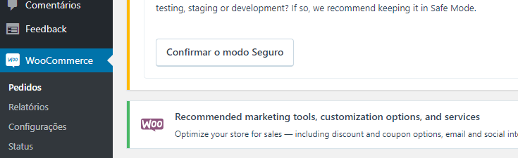 woocommerce instalado no wordpress