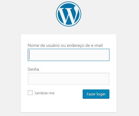 acessar admin area do wordpress