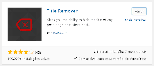 plugin Title Remover para WordPress
