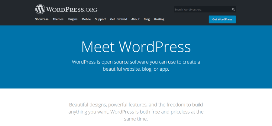 site do wordpress.org