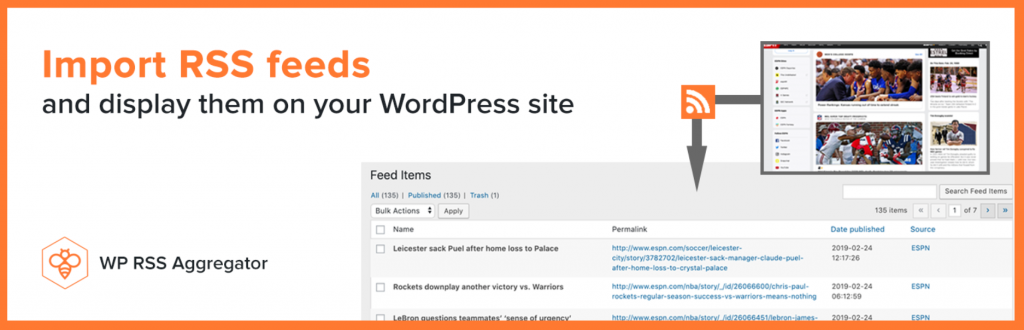 plugin wp rss aggregator para wordpress