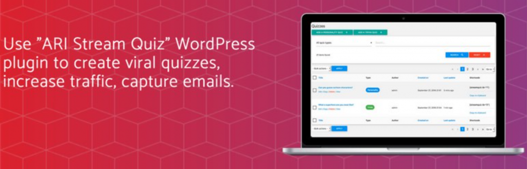plugin ari stream quiz para wordpress
