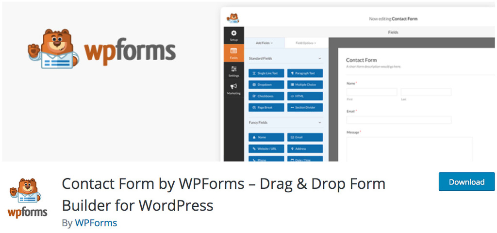 plugin contact form by wpforms