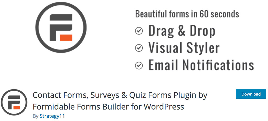 plugin formidable forms builder para wordpress