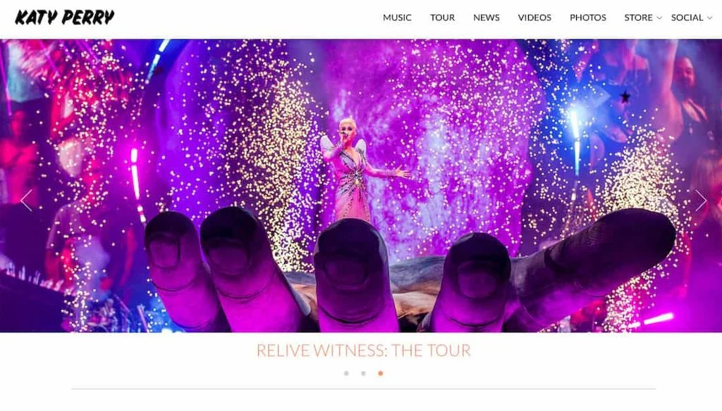 Site Oficial da Katy Perry