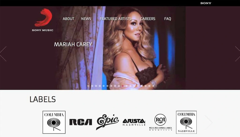 Site Oficial da Sony Music