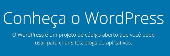 página inicial do wordpress.org do Brasil