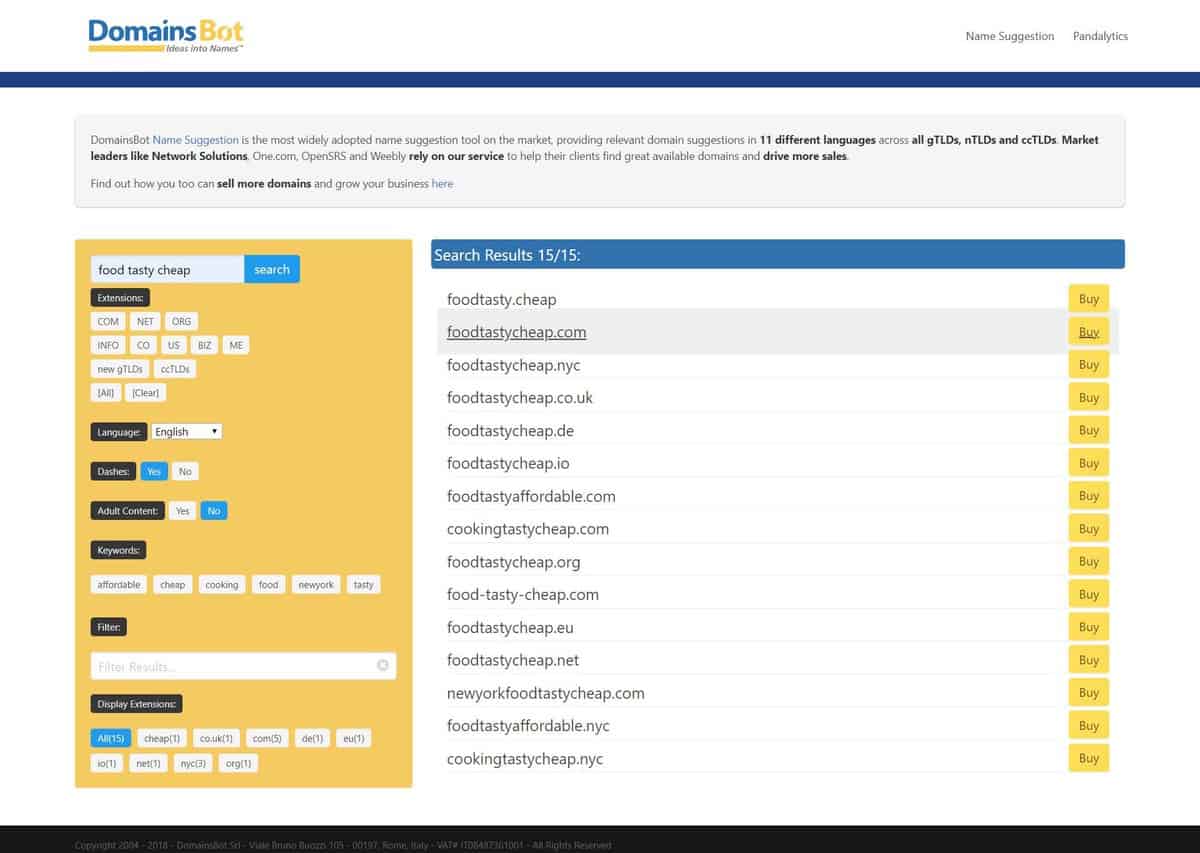 domains bot