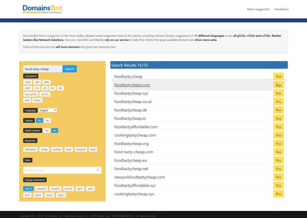 domains bot