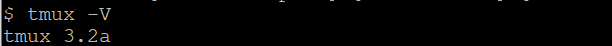 checando a versão do tmux