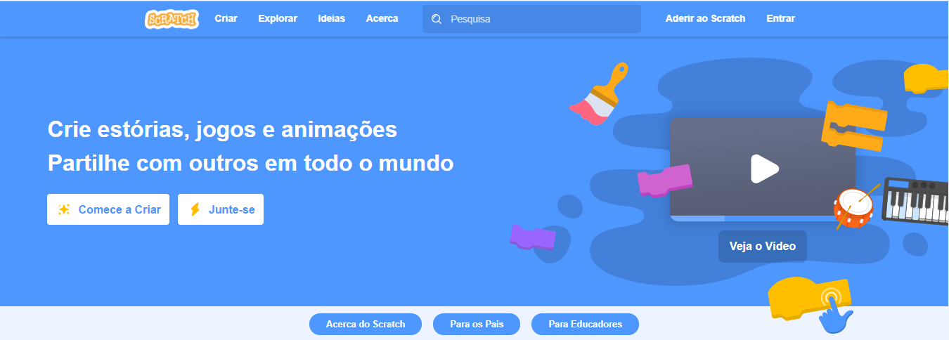 Scracth para ensinar programação para crianças