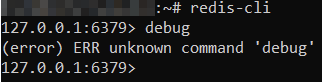 exemplo de comando debug desativado no redis