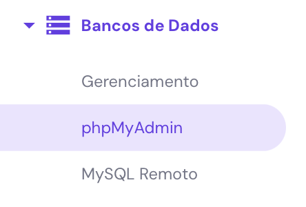 Acessando o phpMyAdmin pelo hPanel