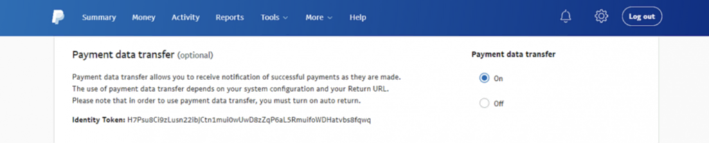 notificação de pagamentos no PayPal