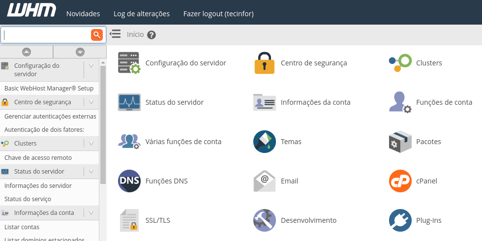 Como traduzir o cPanel e WHM para PT-BR