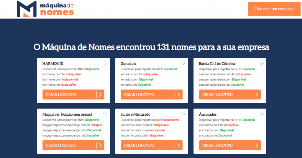 gerador de nomes de empresas máquina de nomes