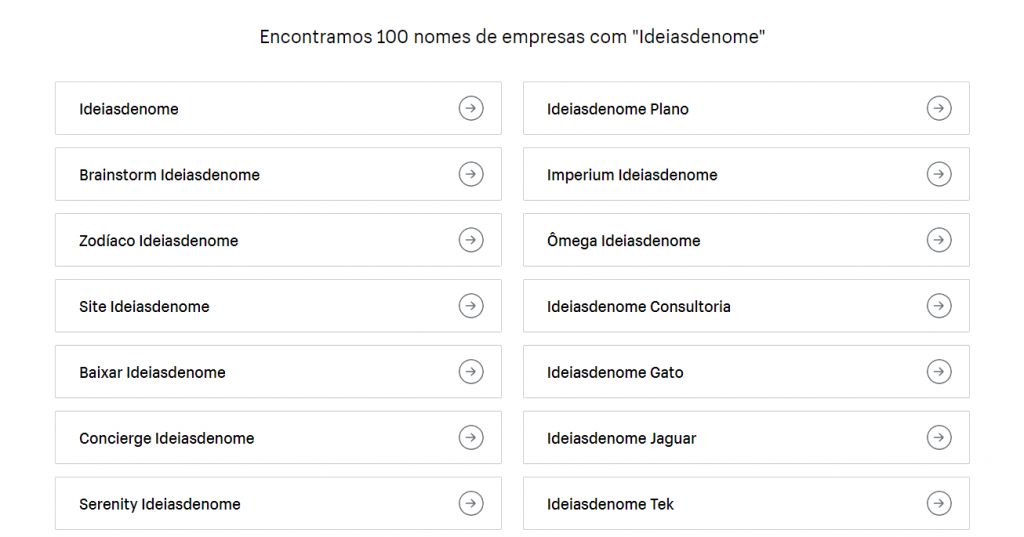 gerador de nomes de empresas da shopify