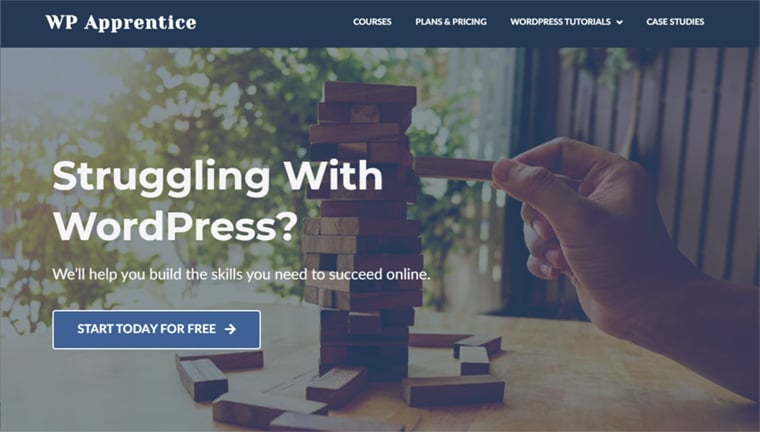 site de ensino de wordpress wp apprentice
