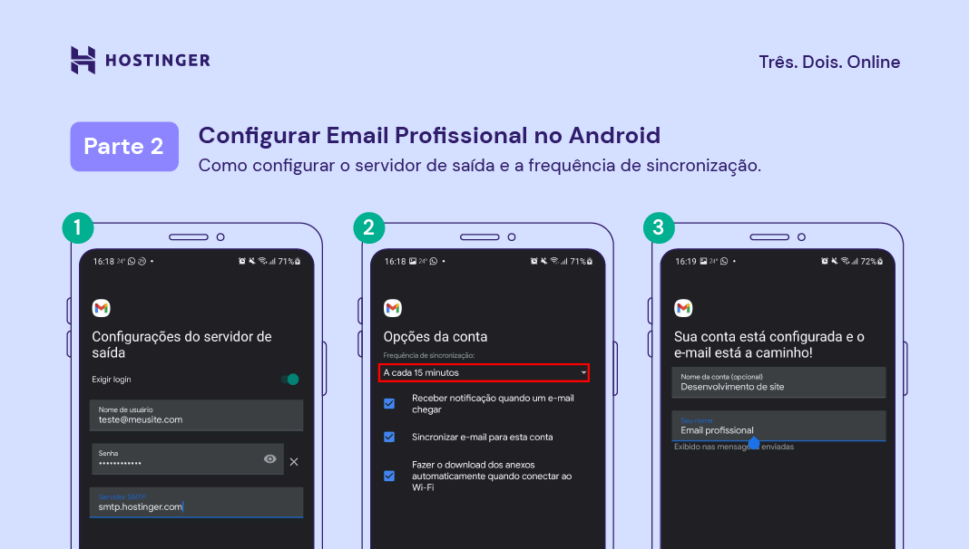 infografico sobre como criar e-mail empresarial no android parte 2