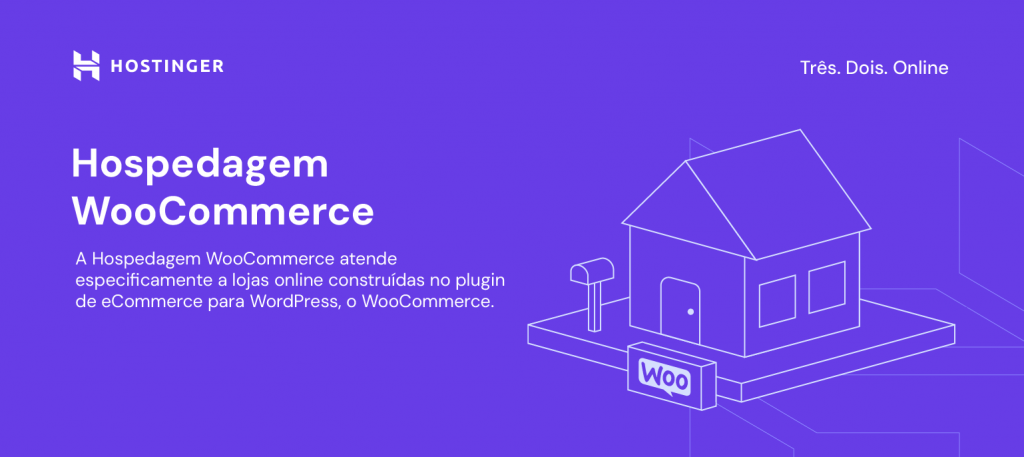 infográfico sobre hospedagem WooCommerce da hostinger