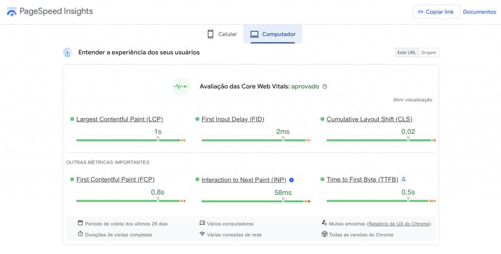 google pagespeed insights