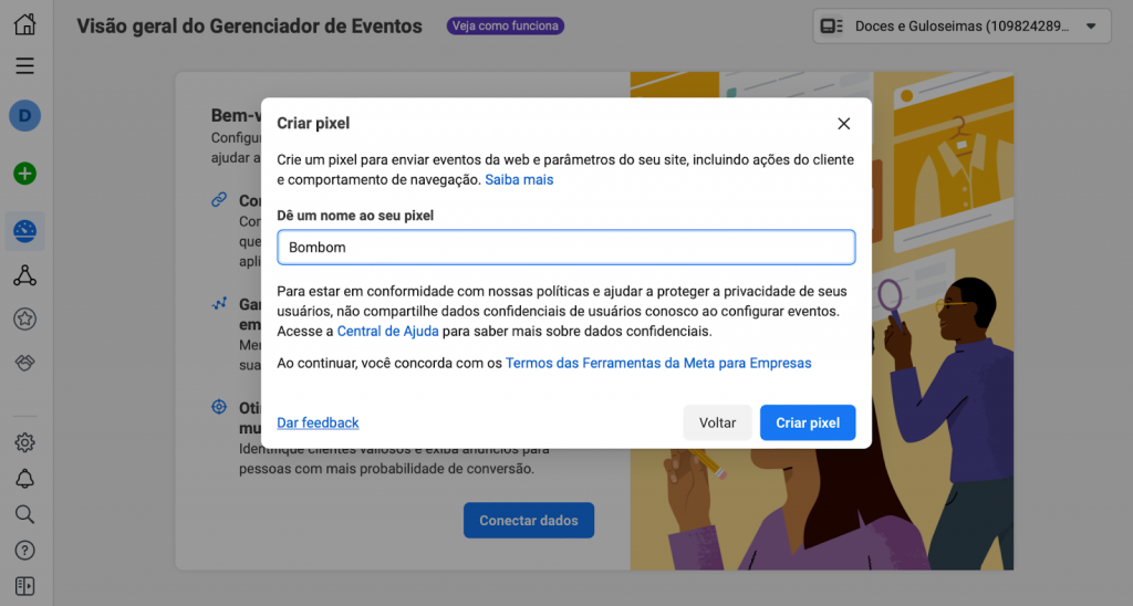 criando pixel de acompanhamento no facebook ads