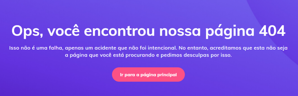 erro 404 da página da Hostinger informando falha ao localizar recurso