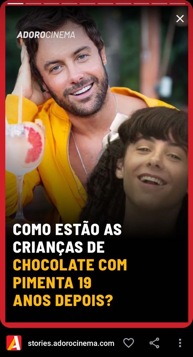 google web story sobre como estão as crianças de chocolate com pimenta hoje em dia