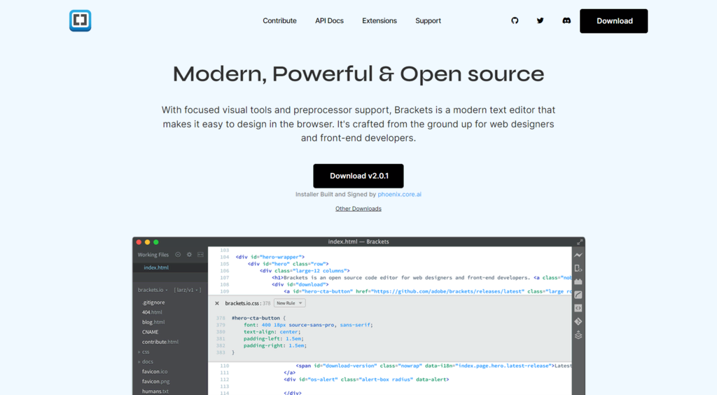 Brackets, um editor de código online gratuito para web designers e desenvolvedores front-end