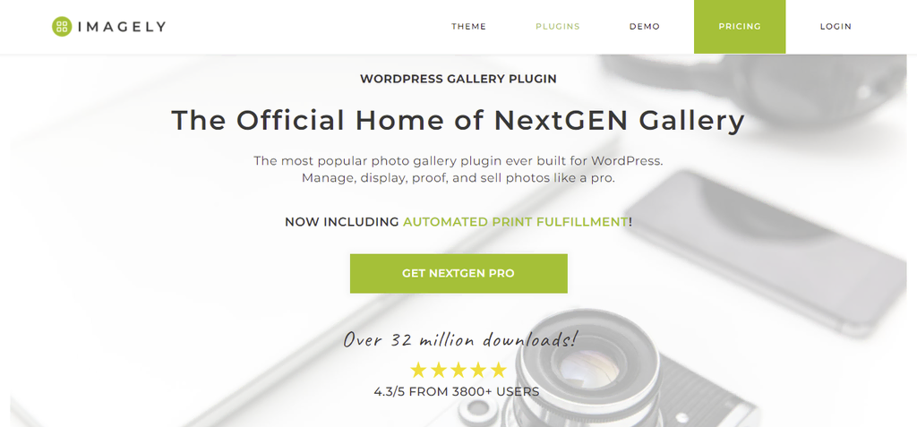 Página inicial do NextGEN Gallery
